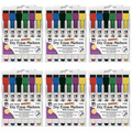 Charles Leonard Magnetic Dry Erase Markers with Erasers, 6 Per Pack, PK6 47860